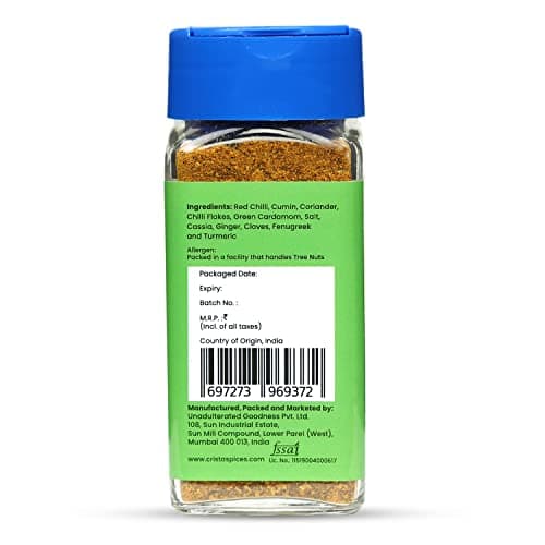 CRISTA Ethiopian Berbere Spice Mix | Vegetable Curry Masala | Vegan | No Onion | No Garlic | Zero added Colours, Fillers, Additives & Preservatives | 50 gms — image 5