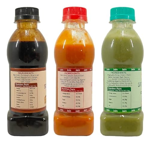 Fruvanta Jain Combo Without Onion/garlic/Potato Soya Sauce (200gm), green Chilli Sauce (200gm), Red Chilli Sauce (200gm) (Pack of 3) — image 2