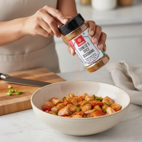 SARANZ Chinese 5 Spice Mix Jain Exotic Jain Seasoning Perfect for Snacks, Appetizers, Savouries, Entrees, Main Dishes Aromatic and Flavoured Vegan, Dairy Free and Gluten Free Seasonings-100 Grams(SJ) — image 3