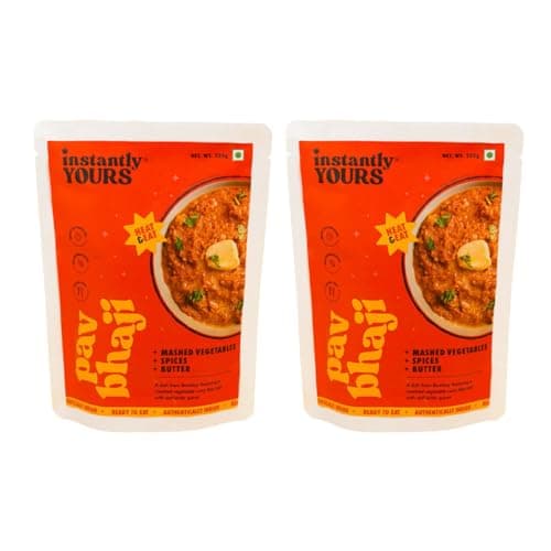 Instantly Yours Ready to Eat Pav Bhaji 450 gm (Pack of 2) | Hygiene Street Food | Just Heat and Eat | Mashed Vegetables and Butter (No Onion No Garlic)(jain) — image 5