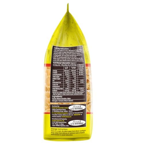 DiSano Farfalle Pasta 500g, Healthy Pasta, Made with 100% Durum Wheat Semolina, 100% Suji, No Maida, Source of Protein & Fibre, Non-Sticky — image 3