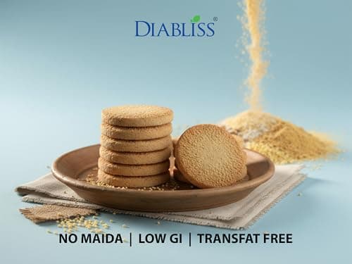 Diabliss Millet Cookies – Made with Millets & Whole Wheat, No Maida | Low GI Sugar & 17 Herbs & Spices | Glucose Friendly Crunchy Snack | Trusted by Consumers in 3 Continents | 120g - Pack of 5 — image 5