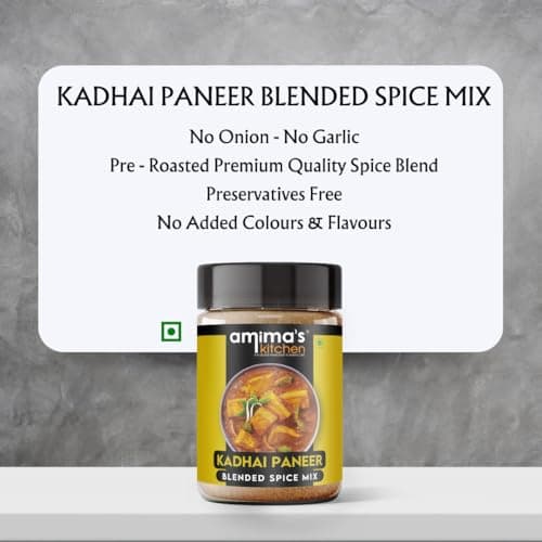 Amima's Kitchen Kadhai Paneer Masala Powder – 100 Grams | Blended Spice Mix | For Healthy and Delicious Cooking | No Synthetic Flavour & Color | Ready Jain Spice Mix (No Onion No Garlic) — image 4