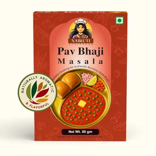 Nairuti Vyutpadan PavBhaji Masala (Jain Friendly) 50g | No Onion No Garlic | Mumbai Street Style Pav Bhaji Spice Mix | Rich Aroma | No Preservatives | Premium Blend — image 6