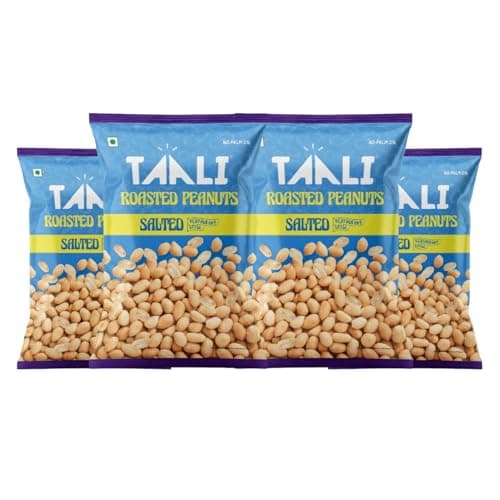 Taali Roasted Peanuts - Salted Peanuts |Crunchy Healthy Snacks | No Trans Fat, Gluten free, Roasted Not Fried (Pack of 4 x 150 gms)(weight may vary)