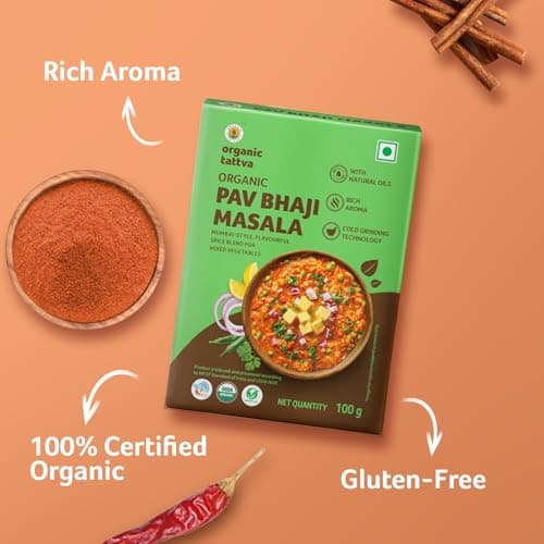 Organic Tattva, Organic Pav Bhaji Masala 100 Gram |Pesticide and Chemical Free | With Natural Oils | Rich Aroma | Naturally Gluten Free — image 6
