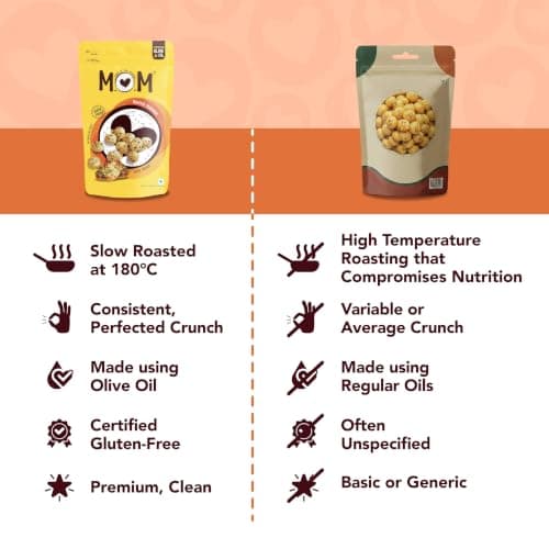 MOM - Meal of the Moment, Roasted Desi Chaat Makhana, 52g | Source of Protein | No Palm Oil | Gluten free — image 8