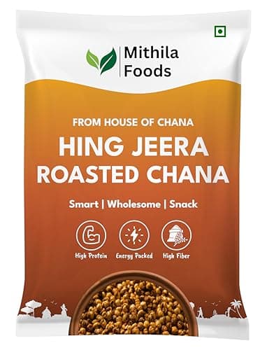 MITHILA FOODS 500g Nimbu Pudina Roasted Chana | Desi Chickpeas | Whole with Skin | Crunchy Vegan Gluten-Free High Protein SMART Snack | Authentic Bihari Bhuna Chana Snacks Tangy Lemon Mint Flavor — image 5