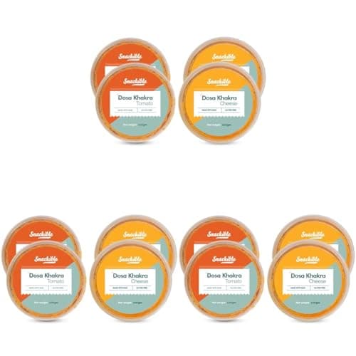 Snackible Crispy Cheese & Tomato Dosa Khakhra (Pack of 4) 4x100gm | Indian Healthy Snack | Made with Ragi | Ready to Eat | Source of Protein | No Palm Oil | Rich in Dietary Fibre | Zero Trans Fat | — image 5