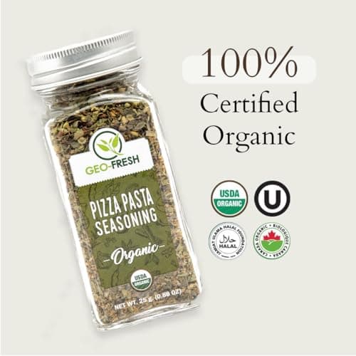 Geo-Fresh Organic Pizza Pasta Seasoning, 25g | Aromatic & Flavourful Blend | Sprinker for Pizza, Pasta, Stews, Salads | No Artifical Colour & Preservatives| 100% Organic, Non-GMO, USDA Certified, Jaivik Bharat Certified — image 3
