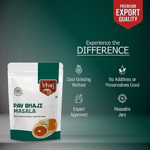 Bhoj Masale Pav Bhaji Masala Powder 200GM | Delicious & Aromatic Pav Bhaji | Premium Spices Blend | Zero Additives & Preservatives. No Colour, No Preservatives, No Onion & No Garlic (Jain Masala) — image 4