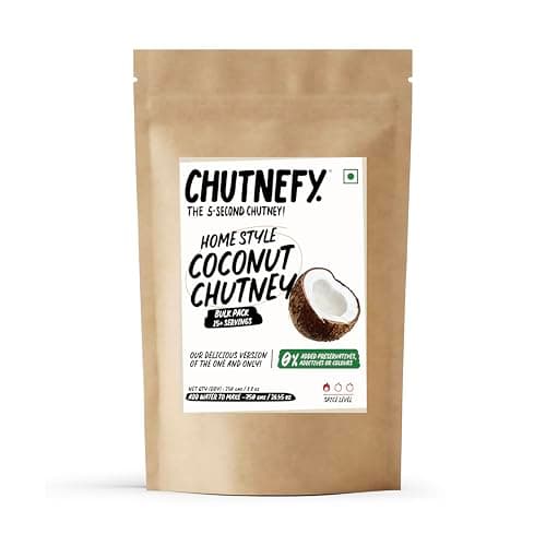 Chutnefy Coconut Chutney Mix | 250g Freeze-Dried Instant Dry Mix | Just Add Water to Make 20+ Servings (1000 g) | 0% Preservatives or Additives