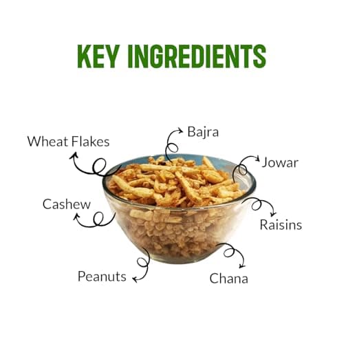 Roasty Tasty All in One | No Onion No Garlic Roasted Namkeen Mix | Healthy Indian Snack with Peanuts, Millets, Dry Fruits 125g x 3 Packs — image 4