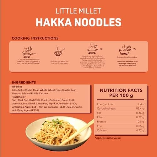 Natible Millet Hakka Noodles Combo Pack I No Maida I Not Fried I No MSG I Easy & Ready To Cook Noodles (Pack of 2) — image 4