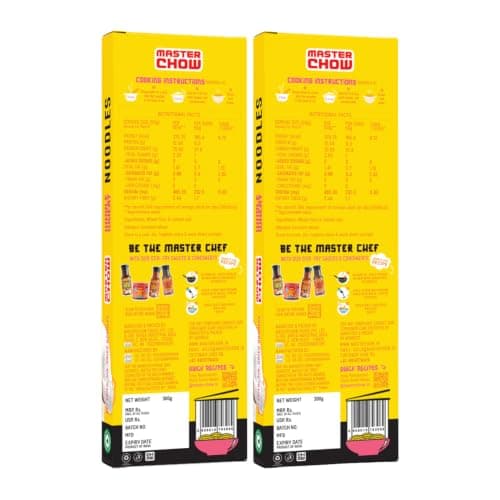 MasterChow Healthy Whole Wheat Noodles- Pack of 2 | 100% Atta | No Maida, Not Fried | Serves 10 Meals - 600gms — image 2