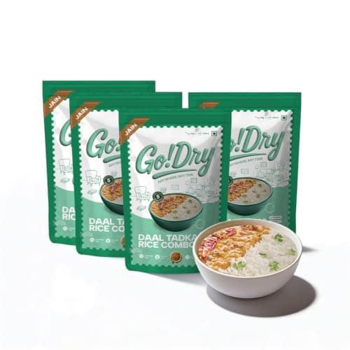 Go!Dry Jain Dal Tadka Rice Combo | Ready to Eat Indian Meal | No Onion No Garlic | No Preservatives & No Palm Oil | 75g — image 8