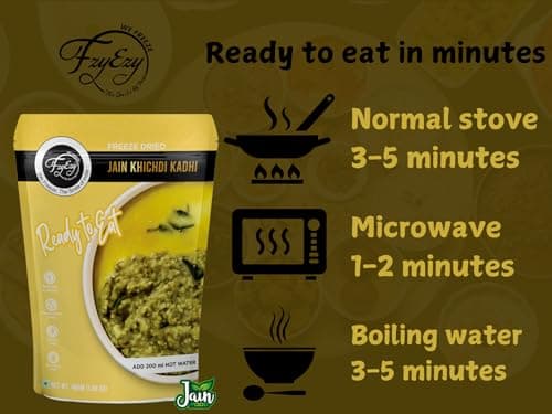 Jain Khichdi Kadhi | Freeze Dried | Ready to Eat Combo Meal | Authentic Jain Taste | Preservative Free, Gluten Free, No Onion No Garlic | Add Hot Water & Enjoy | Ideal for Travel, Office, and Quick Meals — image 8