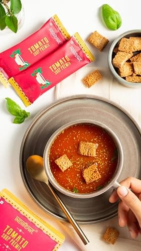 INDICUP Tomato Soup Packet | Ready to Eat Instant Soup Premix | Soup in Fresh Just Add Hot Water & Enjoy | Refreshing Taste | 20 Sachets — image 8