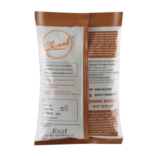 Chounk 100% Pure Punjabi Chana Masala Powder 500g No Onion No Garlic Blended Spice Mix Ready To Cook Powder Masala | No Chemicals — image 3