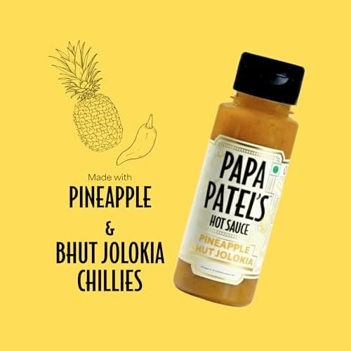 Papa Patel’s Pineapple Bhut Jolokia Hot Sauce (250g) — Real Pineapple (25%) | Authentic North East Indian Ghost Peppers | The Ultimate Sweet-Heat Balance | Slow-Crafted for Gourmet Depth | Artisanal Fire & Pure Flavor | No MSG, Vegan & Gluten-Free — image 4