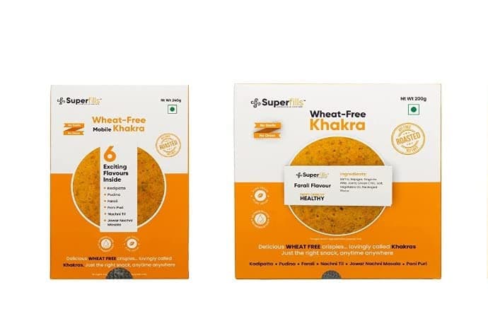 Superfills Wheat-Free (Gluten Free) Combo of 2 Nachni Till + 2 Jowar Nachni Flavour Khakra Healthy Gujarati Crispy Indian Snacks, Ready to Eat No Garlic & No Onion, 800G — image 8