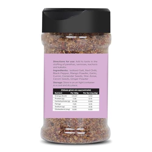 Paratha & Kachori Masala | Chatpata Masala | 70gm | Use in stuffing of parathas, samosas, kachoris & kababs | Fresh Blend | 100% Organic No Chemicals — image 4