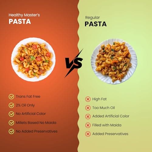 Healthy Master Millet Pasta 400g | Red Rice Macaroni | No Maida | High Protein & Fiber | Vegan & Gluten-Free | Made with Red Rice & Whole Wheat | Healthy Pasta for Kids & Adults — image 6