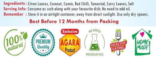 Agara Citron Leaves Chutney Powder - 100 g x 2 packs - Pure Natural - Healthy Digestive Aid - Homemade - Ready to Eat - No Preservatives - Rich Taste - Unique Product Available Only from Agara Foods, Kanyakumari — image 5
