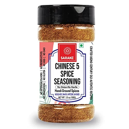 SARANZ Chinese 5 Spice Mix Jain Exotic Jain Seasoning Perfect for Snacks, Appetizers, Savouries, Entrees, Main Dishes Aromatic and Flavoured Vegan, Dairy Free and Gluten Free Seasonings-100 Grams(SJ)