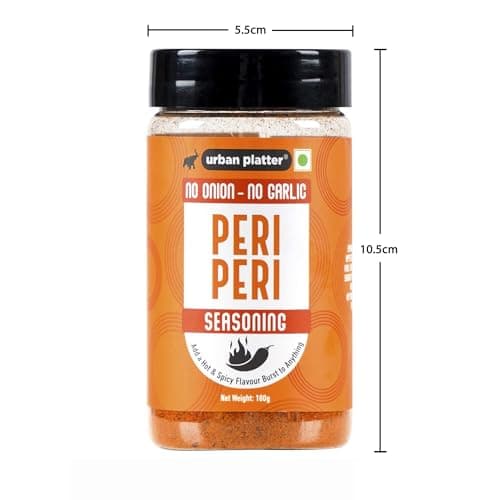 Urban Platter Jain Peri Peri Seasoning, 100g (Signature African-Style Spice Blend | Onion & Garlic- free | Great For Fries, Popcorn, Makhanas & Marinades) — image 7