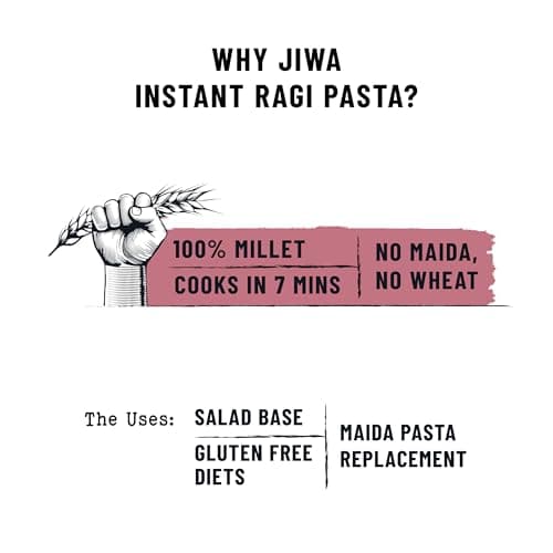Jiwa Instant Ragi Macaroni Pasta | 200 G | Cooks In 7 Minutes | Ready To Cook | 100% Millet | No Maida, No Atta | Gluten Free — image 6