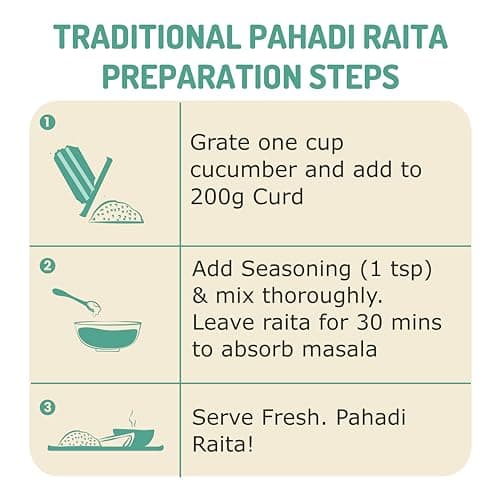 Forgotten Flavours - Pahadi Raitha Masala | Rai/Mustard Infused Authentic Pahadi Raita Masala Seasoning Mix Powder, No Preservatives | Chaas Masala | Buttermilk Masala | 80 GMS | Pack of 1 — image 3