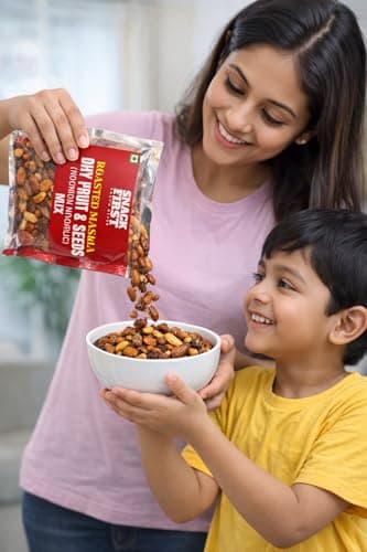 Snack First Roasted Masala Dry Fruit & Seeds Mix | No Onion No Garlic | No Palm Oil | 400G | masala dryfruit mixture | mixed dry Fruit & seeds | Almonds | Black Raisins | Cashewnuts | Pumpkin Seed | Sunflower Seed |Peanuts | Green Raisins | 7 In 1 Super Foods | Vitamin E | High protein | Healthy Snack, Gym Snack | — image 4