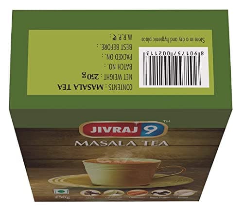 Jivraj 9 Masala Tea Powder with Cardamom, Cinnamon, Ginger, Clove and Black Pepper, 250 g, Pack of 1 — image 6