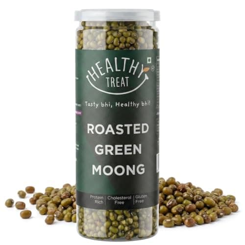 Healthy Treat Roasted Solid Moong 300 gm (Pack of 2-150 gm each) | Spicy Masala Moong | Healthy Roasted Snacks | Protein Rich Snack | Roasted Oil-Free Namkeen | Gluten Free — image 2
