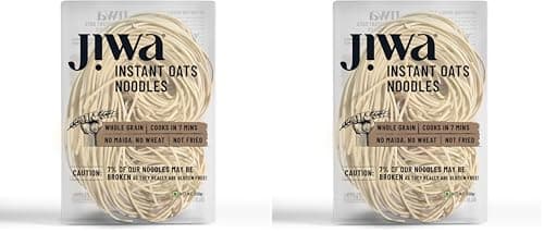 Jiwa Instant Oats Noodles | Cooks in 7 minutes | Ready to Cook | 100% Gluten Free| No Maida, No Atta | Not Fried | Gluten Free | 200 g (Pack of 2)