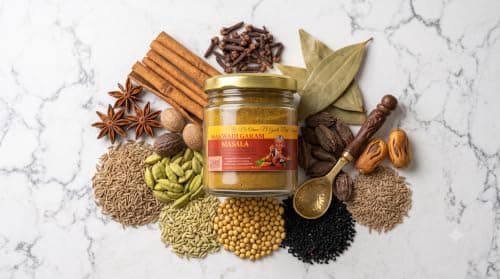 KING's Gourmet Spices Marwadi Garam Masala Powdered | No onion No garlic| Jain Spices Mix| Made up of 18 Spices| Home made| Zero preservative | 100% Natural — image 4