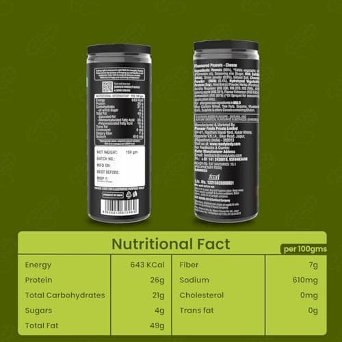 Roasty Tasty Wasabi Flavour Roasted Peanuts|Healthy Snacks|Rich In Protein & Fibre|Roasted, Not Fried Snacks|Healthy Food|Namkeen Peanuts|Crunchy Masala Peanuts|Pack Of 2 (150G Each) — image 2