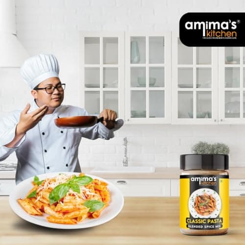 Amima's Kitchen Combo Of Classic Pasta Spice Mix & Noodles Tastemaker Jain Spice Mix (No Onion No Garlic) – 100 Grams (Pack of 2) | Blended Spice Mix | Pure & Hygiene | For Healthy Cooking | No Synthetic Flavour & Color — image 5