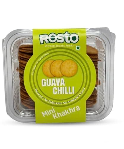 Rosto Guava Chilli Mini Khakhra, Roasted, No Palm Oil, No Artificial Colour, Jain-Friendly, 200 g (Pack of 2) — image 4