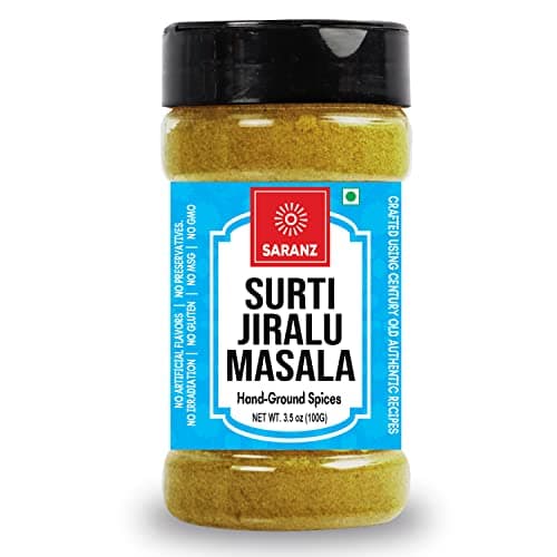 SARANZ Surti Jiralu Masala Perfect for Cooking, Ready to Use, No added colours, Spice Powders and Masalas, Premium Artisanal Spices with Rich & Strong Flavour-100 Grams Bottle