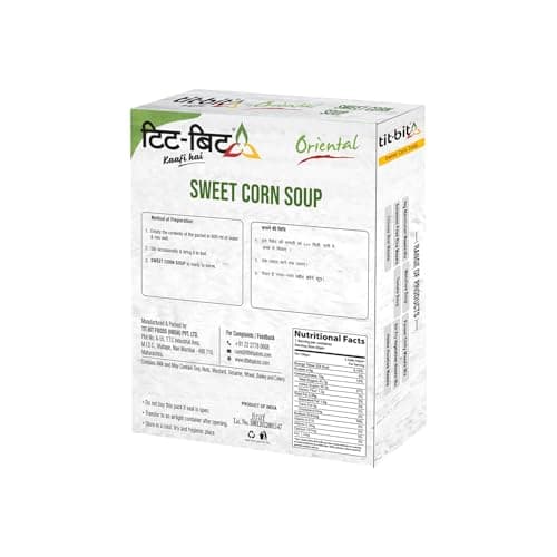 Tit-Bit Sweet Corn Soup Powder, Pack of 5 (250g), Instant Creamy and Tasty Corn Soup, No Onion No Garlic, Ready-to-eat Soup Packets for Easy Preparation — image 2