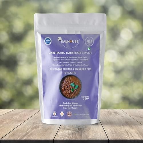 DALHOUSE Jain Amritsari Rajma — Ready to Eat | Just Heat and Eat | No Garlic, No Onion | Indian Authentic Home Style Meal | No Added Preservatives