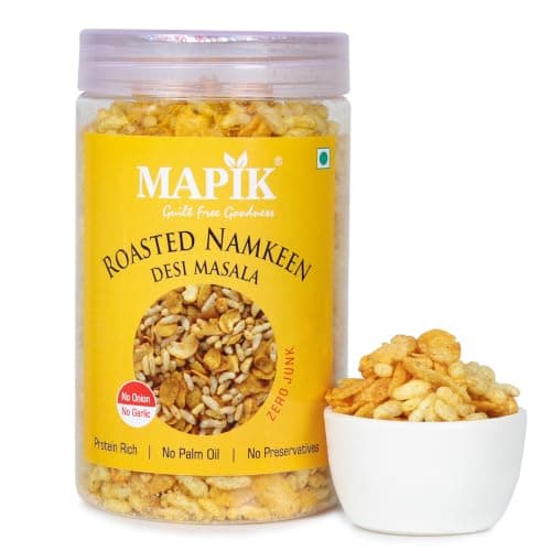 Mapik Roasted Namkeen Desi Masala for Family | Light & Crunchy Protein Snack | No Onion No Garlic | No Preservatives | Ideal for Weight Management | Cholesterol-Free | Perfect for Kids, Office & Tea Time Snack (150 gm each, Pack of 2) — image 4