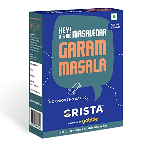 CRISTA Masaledar Garam Masala | Mixed Spices Blend | Zero added Colours, Fillers, Additives & Preservatives | Vegan | No Added Sugar | No Onion | No Garlic | 100 gms