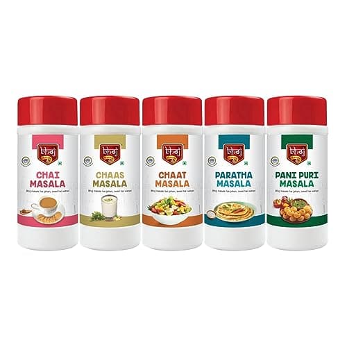 Bhoj Masale Chai, Chaas, Chaat, Paratha And Panipuri Masala Powder Combo Pack 200GM Each, Gross Total 1 KG | Top Up Jain Masale For Kitchen — image 6