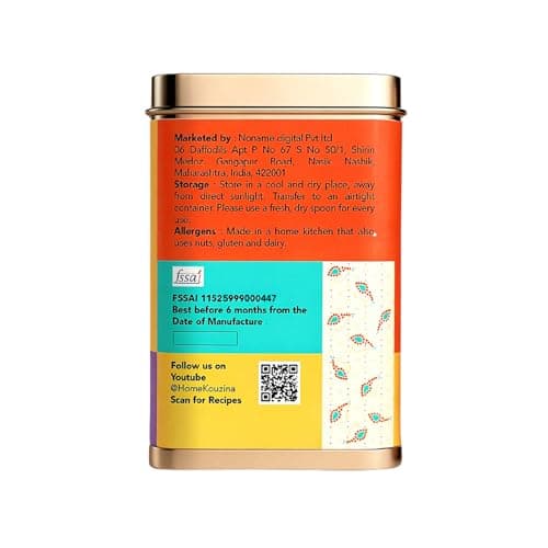 Home Kouzina Pav Bhaji Masala - 150g | Perfect for Authentic Pav Bhaji Recipe| No Artificial Additives | Made in Small Batches | 100% Natural Ingredients| Premium Tin Pack — image 3