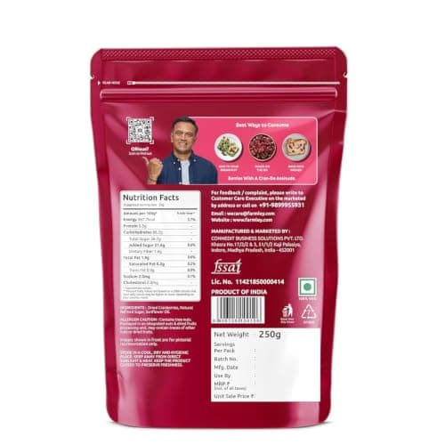Farmley Dried Cranberry I 200 Gram, Pack Of 1 I Dried Fruit, Berries, High Nutrient And Antioxidant No Added Preservatives — image 2