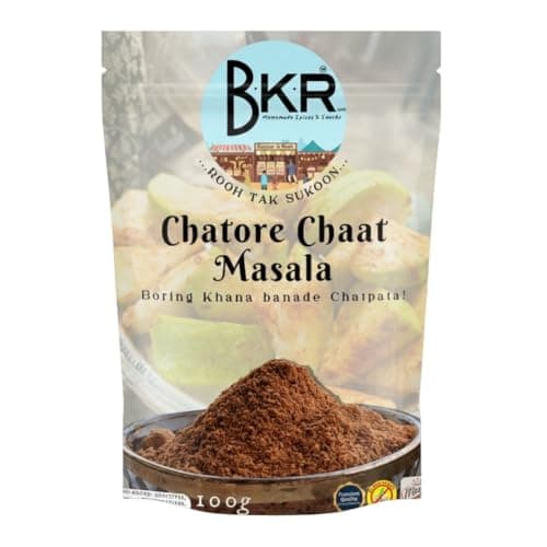 BKR Chatore Chaat Masala Fresh Multipurpose Purpose Masala for Fruits, Chaat, Potato, Paneer, Pakode 200g | Dry Powder Chutney for Drip, Dressings | No Additives, Color, Preservatives (Jain Friendly)