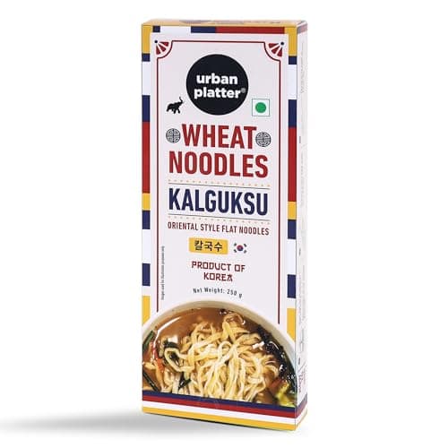 Urban Platter Kalguksu Wheat Noodles, 250g (Flat Korean Soup Noodles | Thick & Chewy Texture | Ideal for Brothy & Comfort Dishes)
